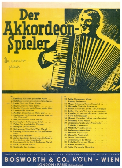 Picture of Gold and Silver Waltz, Franz Lehar, arr. W. Oehme, 48 bass accordion solo sheet music