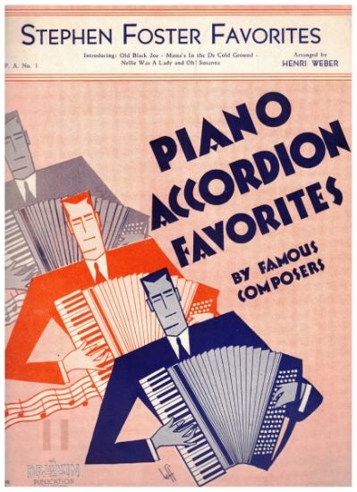 Picture of Stephen Foster Favorites (Medley: Old Black Joe/ Massa's in de Cold Ground/ Nellie Was a Lady/ Oh Susanna), arr. Henri Weber, accordion solo sheet music