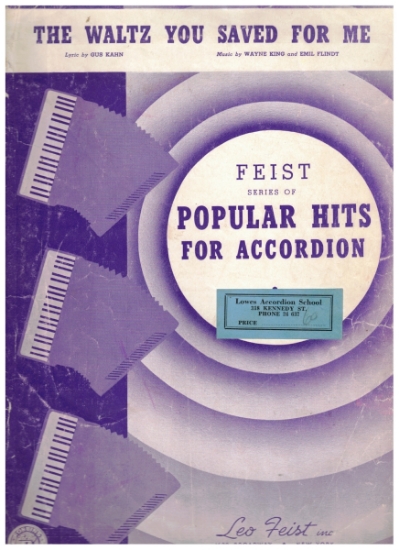 Picture of The Waltz You Saved for Me, Gus Kahn/ Wayne King/ Emil Flindt, arr. Hugo Frey, accordion solo sheet music