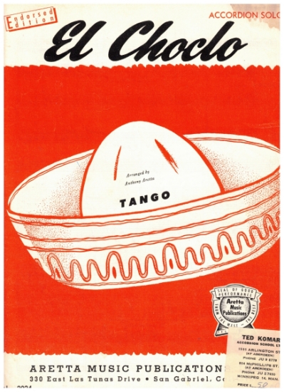 Picture of El Choclo, Tango, A. G. Villoldo, arr. Anthony Aretta, accordion solo sheet music